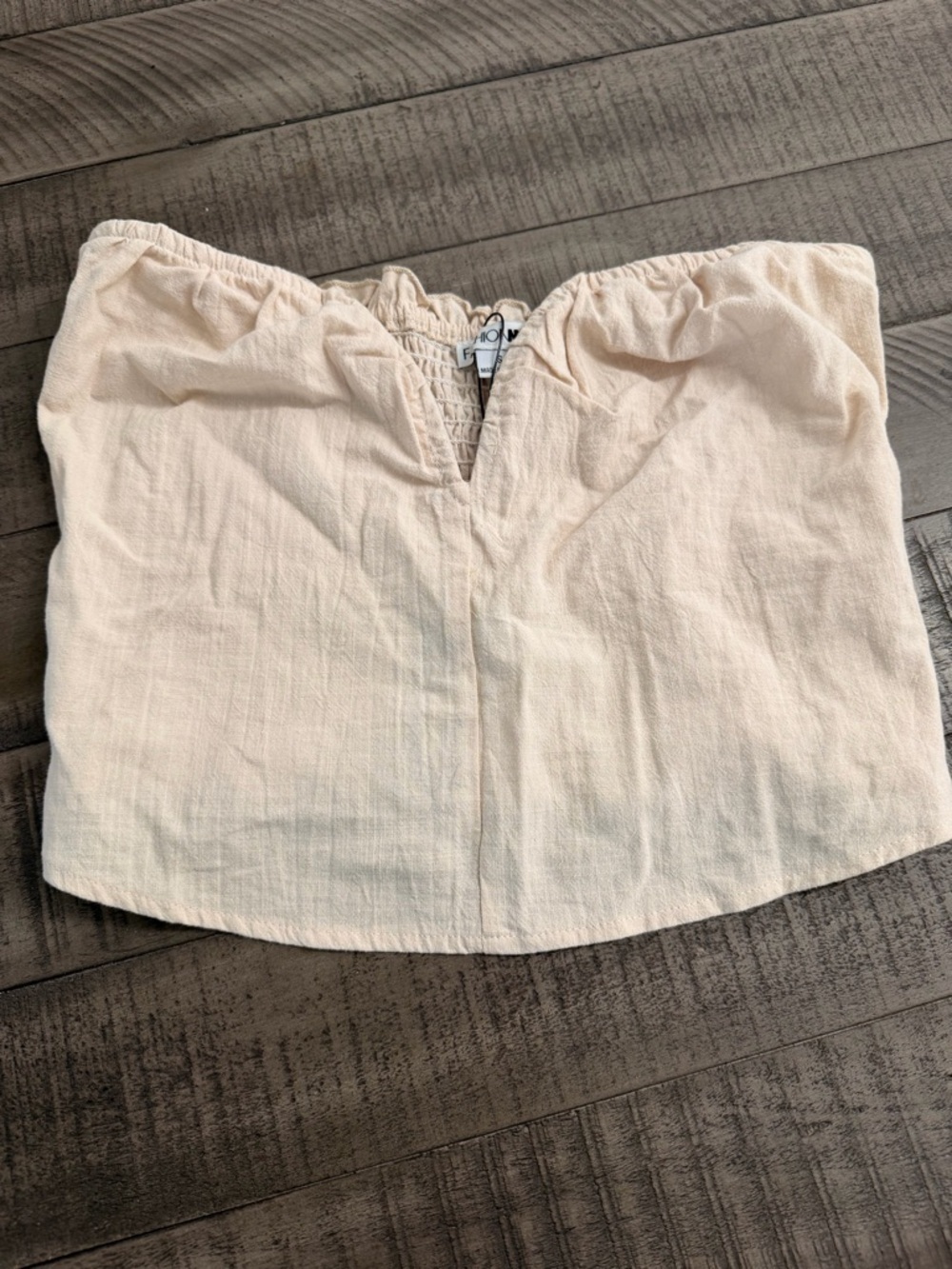Fashion Nova Girls Cream Elastic Waist Skirt